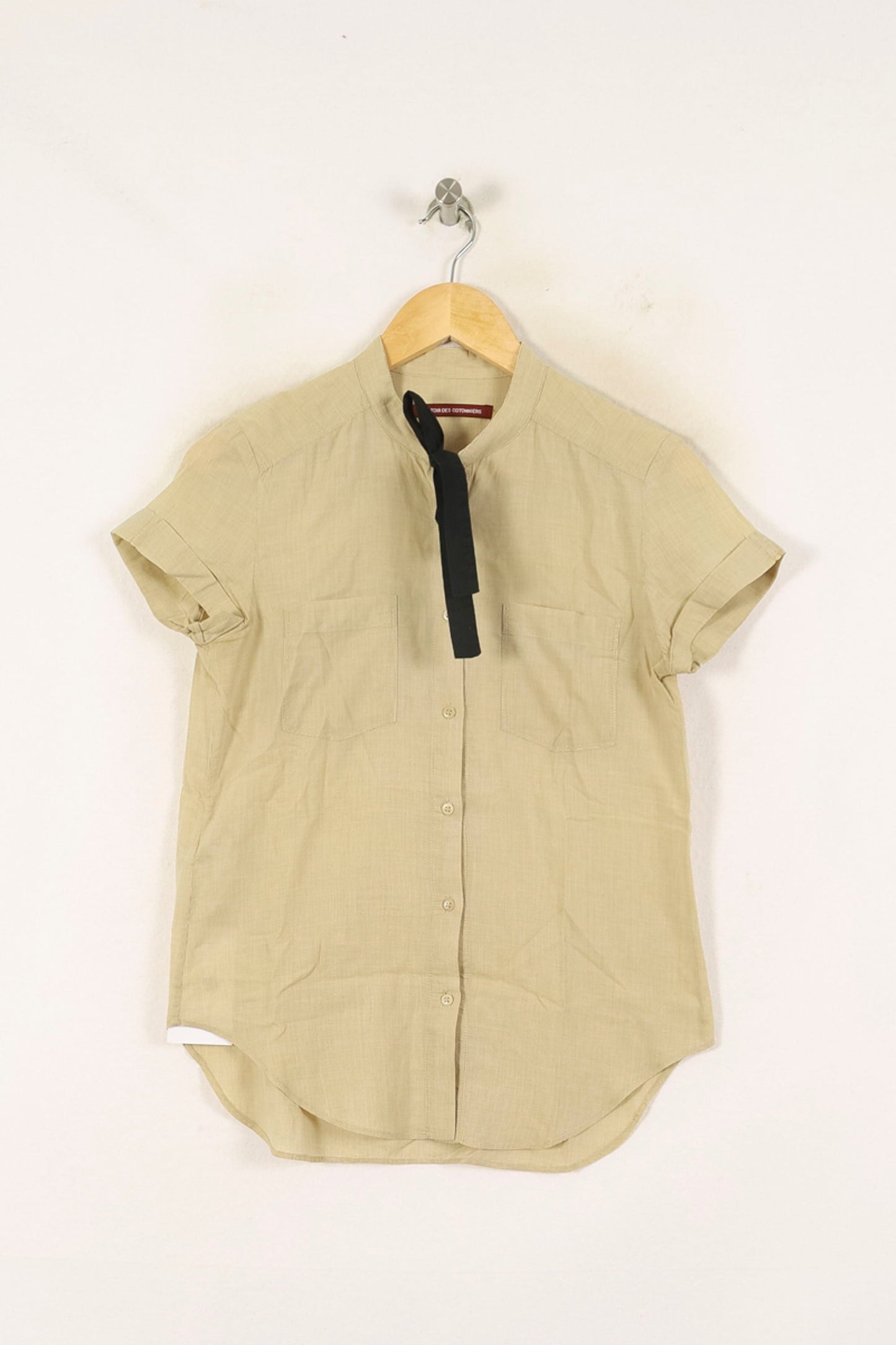 Chemise Manches Courtes Beige - Taille S/36
