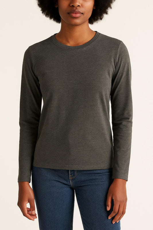Tee-shirt Manches Longues Gris - Taille S/36