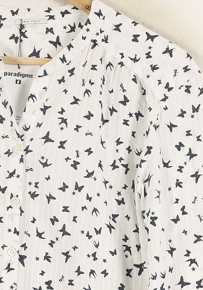 Blouse Blanche et Noire - Taille M/38