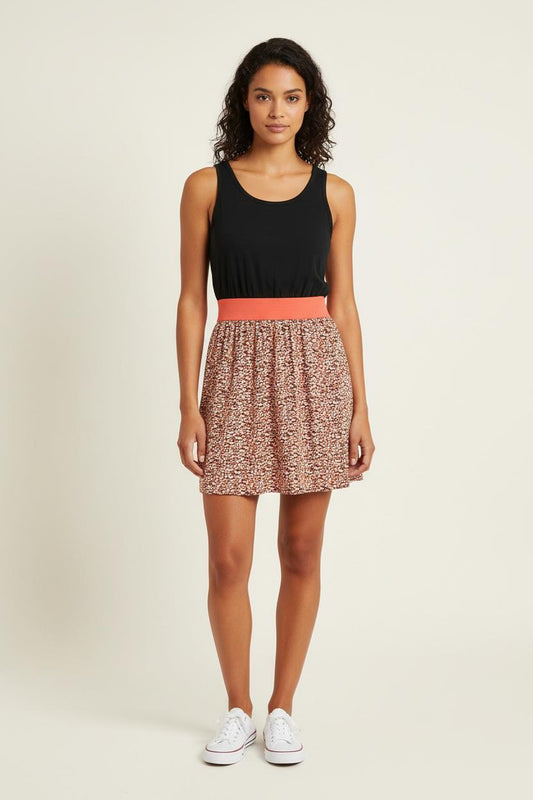 Robe Patineuse Noire et Multicolore - Taille XXS/32