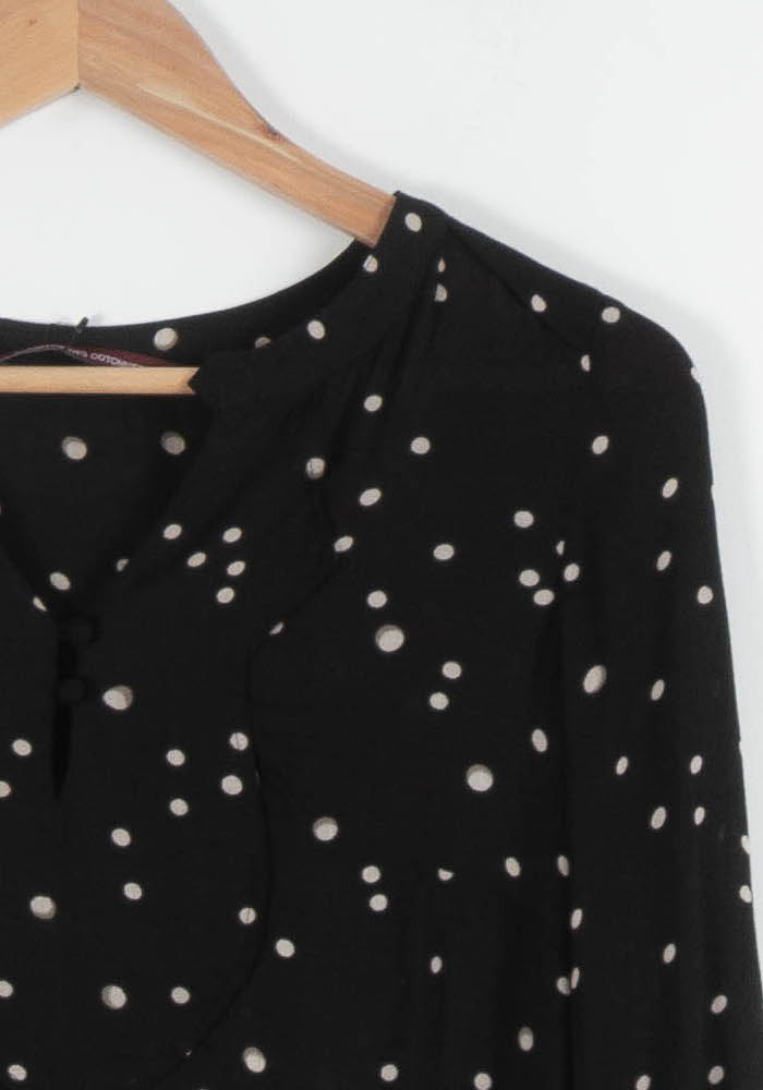 Blouse Noire et Blanche - Taille XS/34