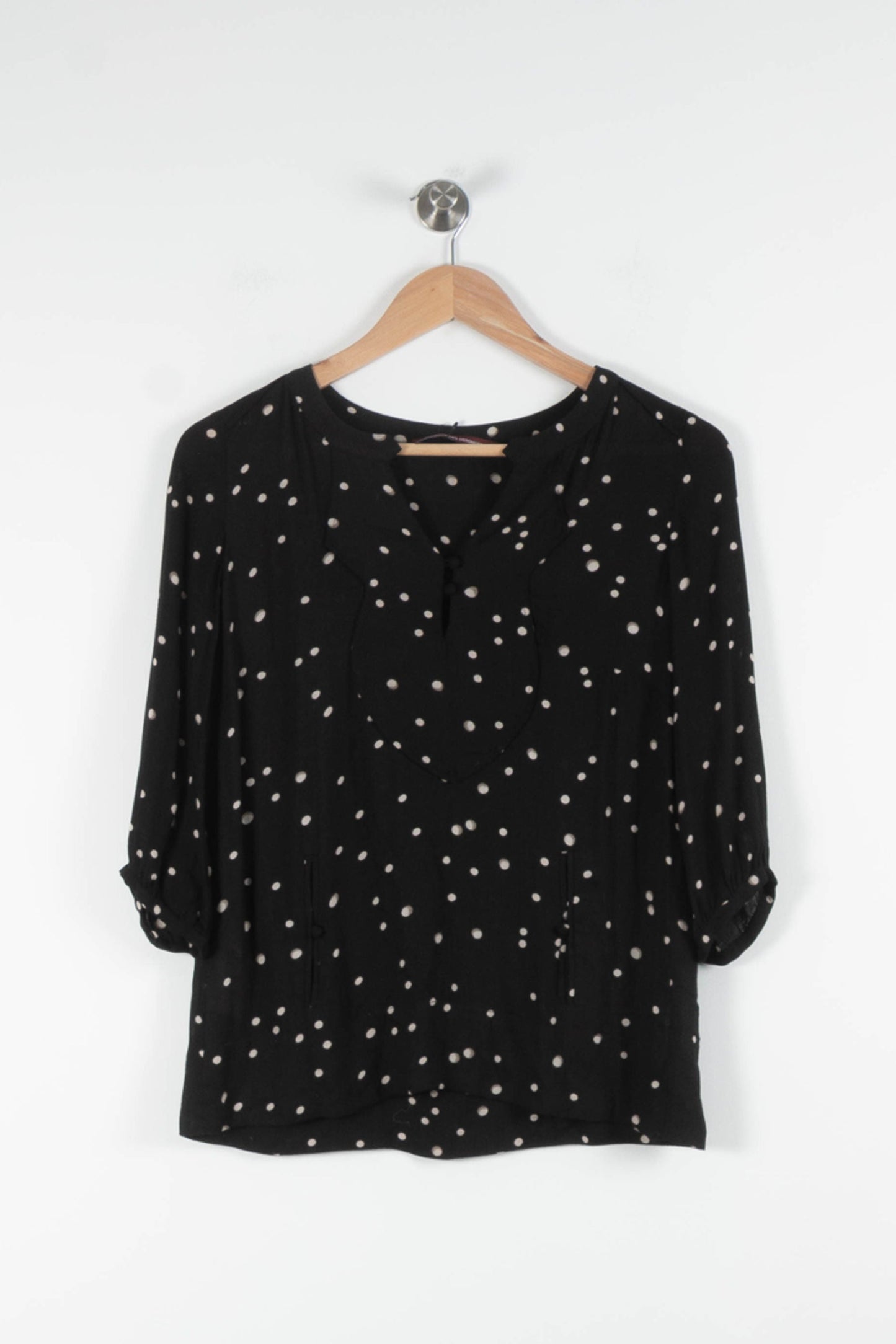 Blouse Noire et Blanche - Taille XS/34