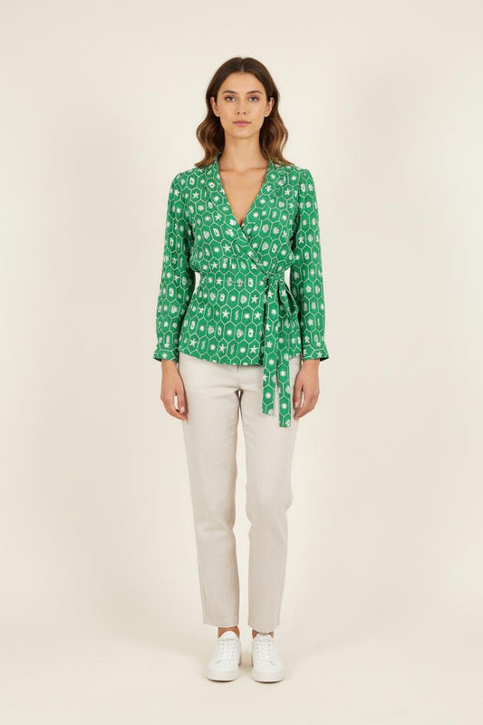 Blazer Vert et Blanc - Taille S/36