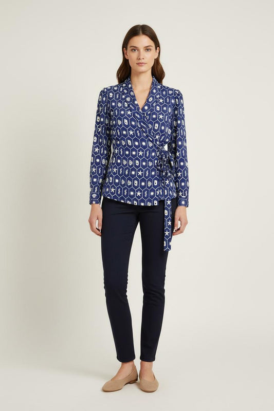 Blazer Bleu et Blanc - Taille S/36