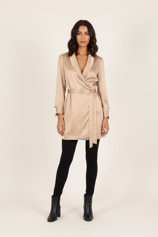 Gilet Cache-cœur Beige - Taille S/36