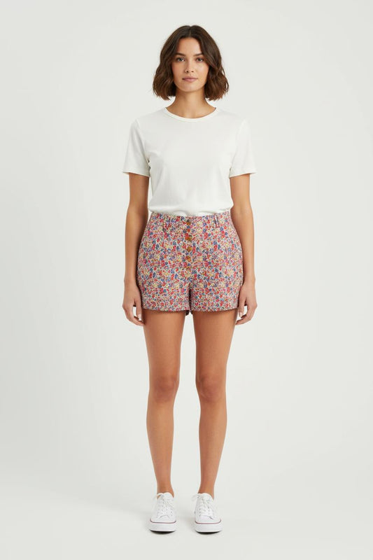 Short Fleuri Multicolore - Taille S/36