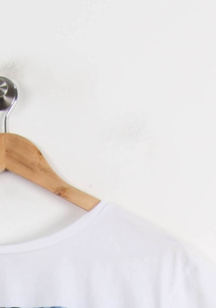 Tee-shirt Blanc et Bleu - Taille S/36