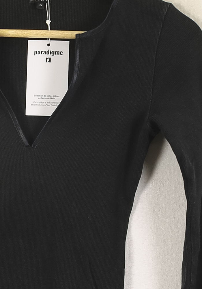 Top Col V Noir - Taille S/36