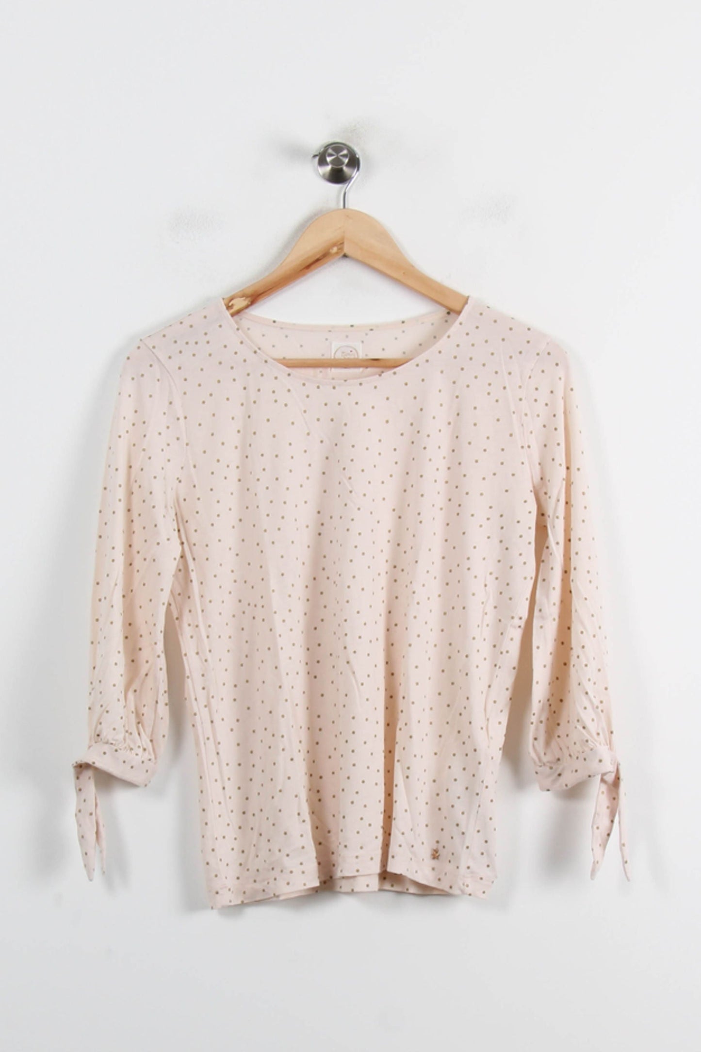 Blouse Beige à Pois - Taille S/36