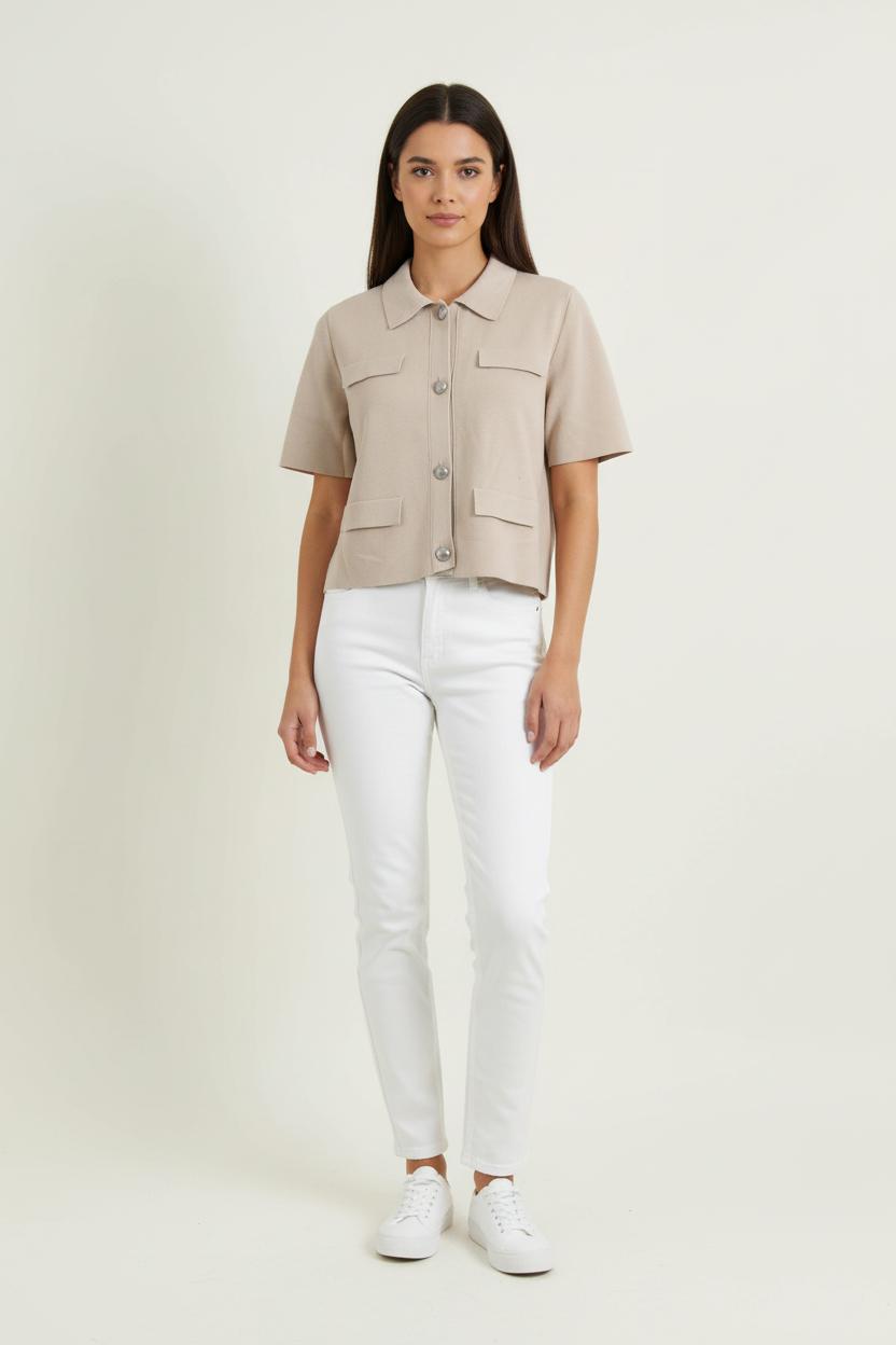 Veste Courte Beige - Taille M/38