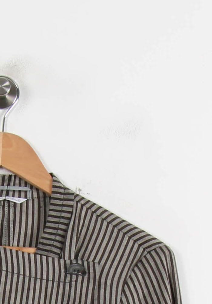 Blouse Rayée Noire et Grise - Taille L/40