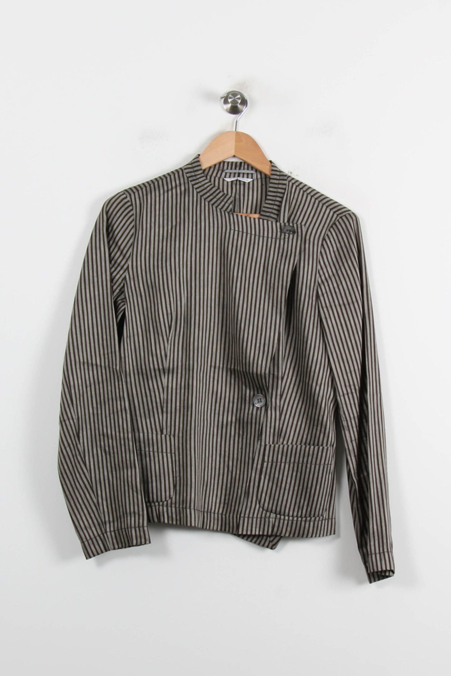 Blouse Rayée Noire et Grise - Taille L/40