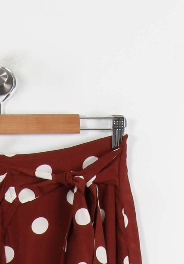 Jupe Portefeuille Bordeaux et Blanche - Taille S/36