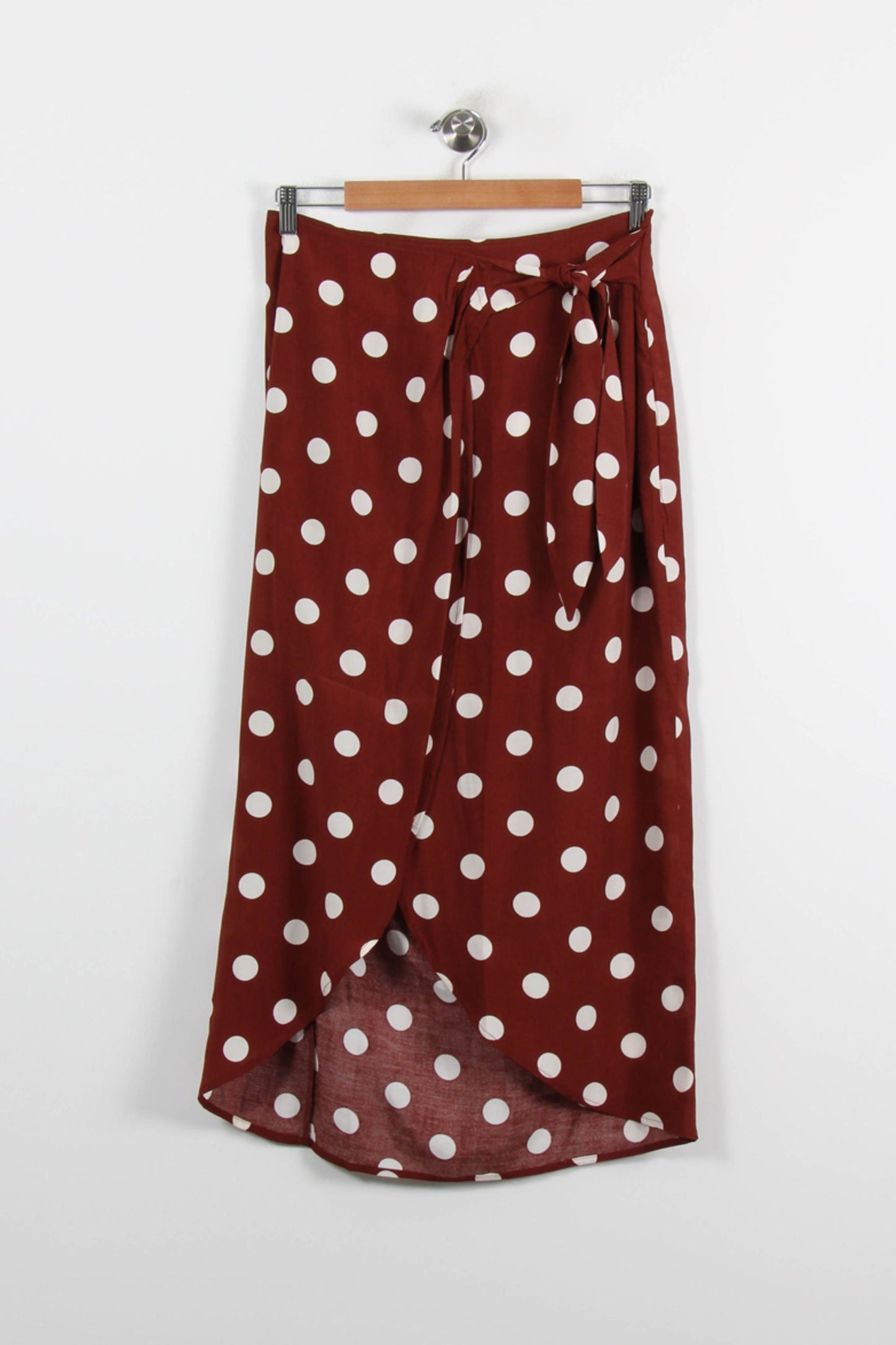 Jupe Portefeuille Bordeaux et Blanche - Taille S/36