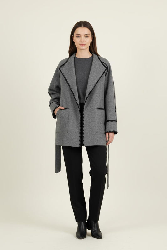 Veste Ceinturée Grise - Taille XS/34