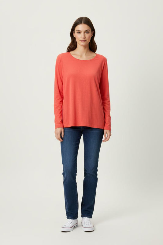 Tee-shirt Manches Longues Rouge - Taille S/36