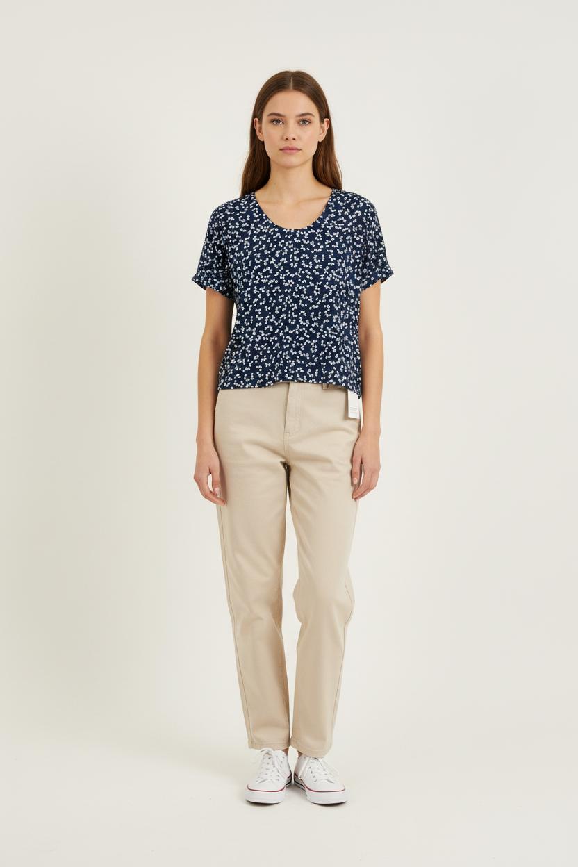 Blouse Bleue et Blanche - Taille S/36