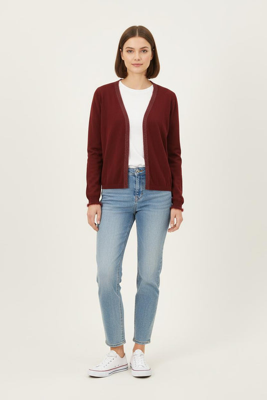 Cardigan Bordeaux - Taille L/40