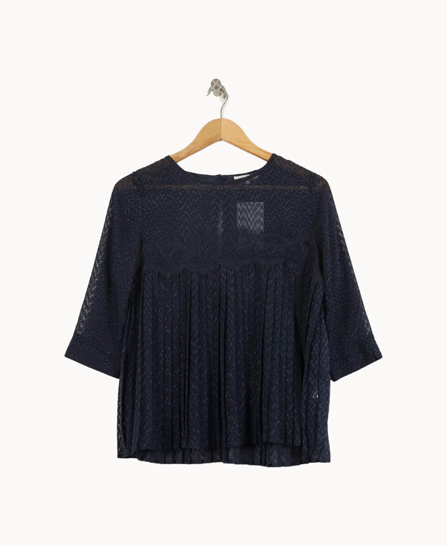 Blouse en Dentelle Bleue - Taille M/38