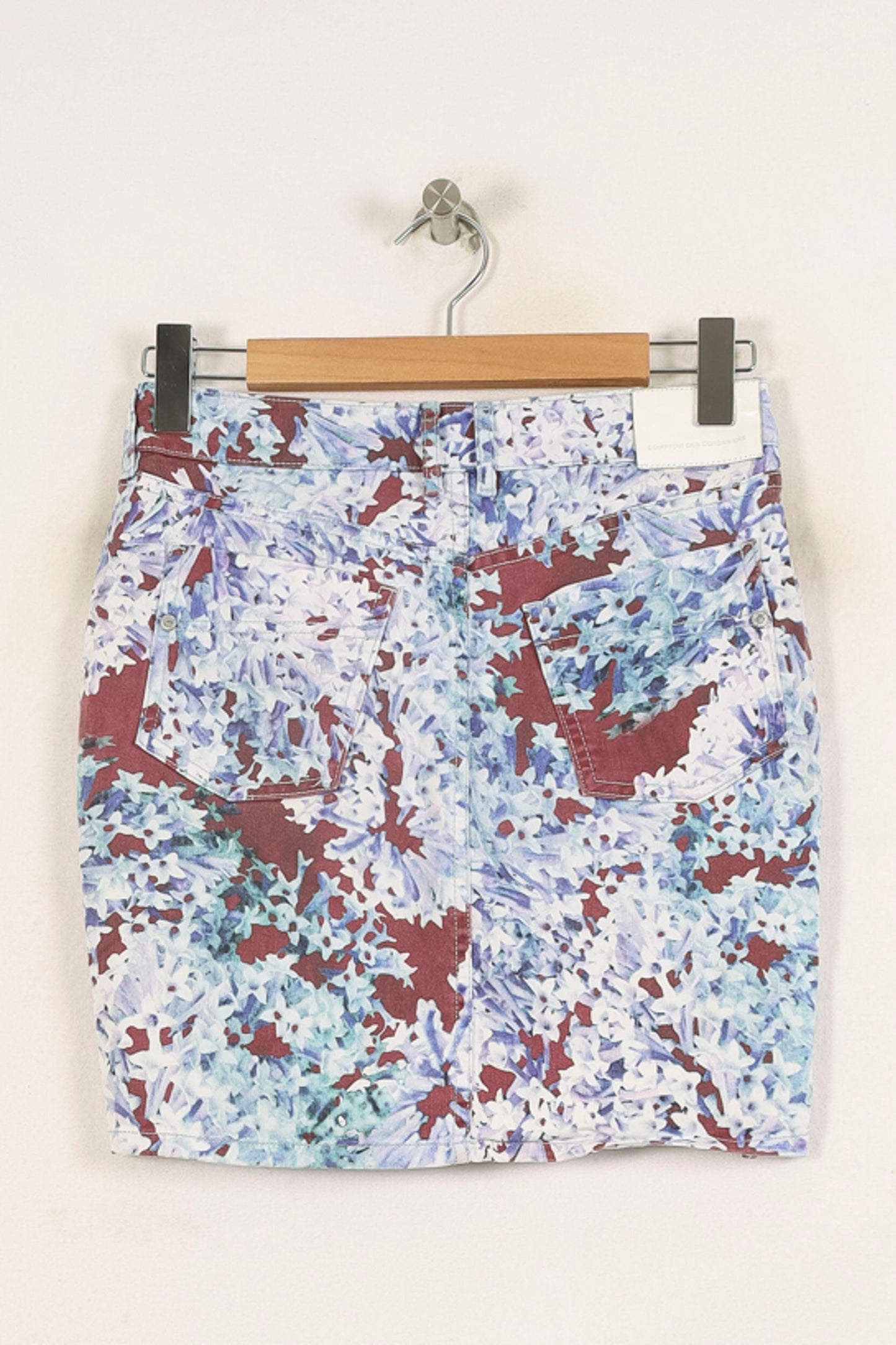 Jupe Courte Bordeaux et Bleu - Taille M/38