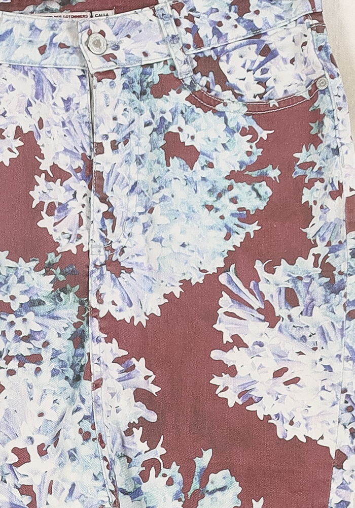 Jupe Courte Bordeaux et Bleu - Taille M/38