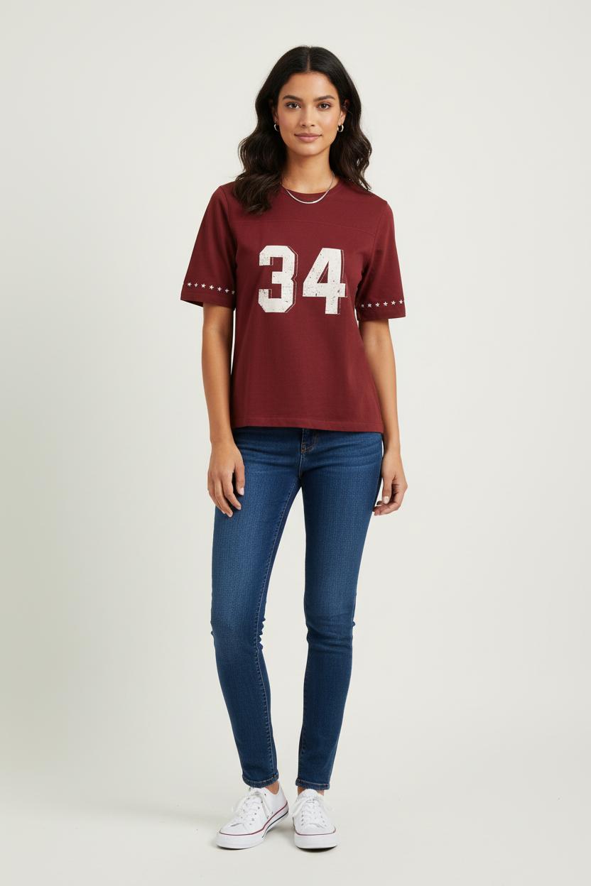 Tee-shirt Bordeaux - Taille S/36