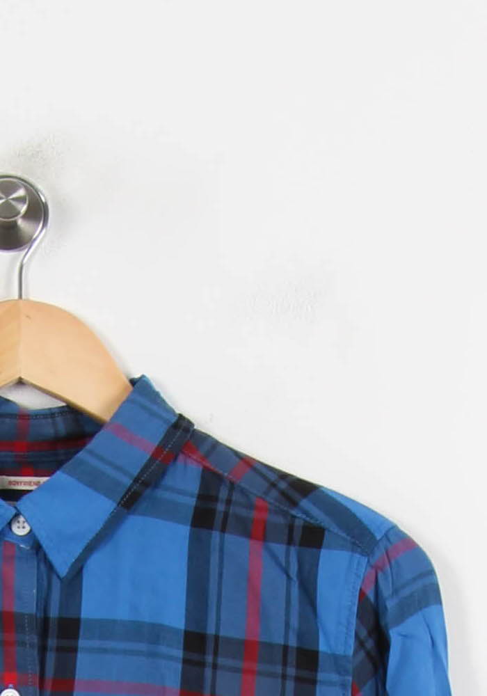 Chemise à Carreaux Bleue et Noire - Taille S/36