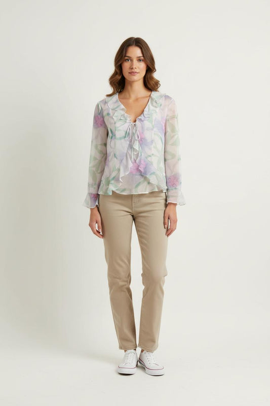 Blouse multicolore - Taille XS/34