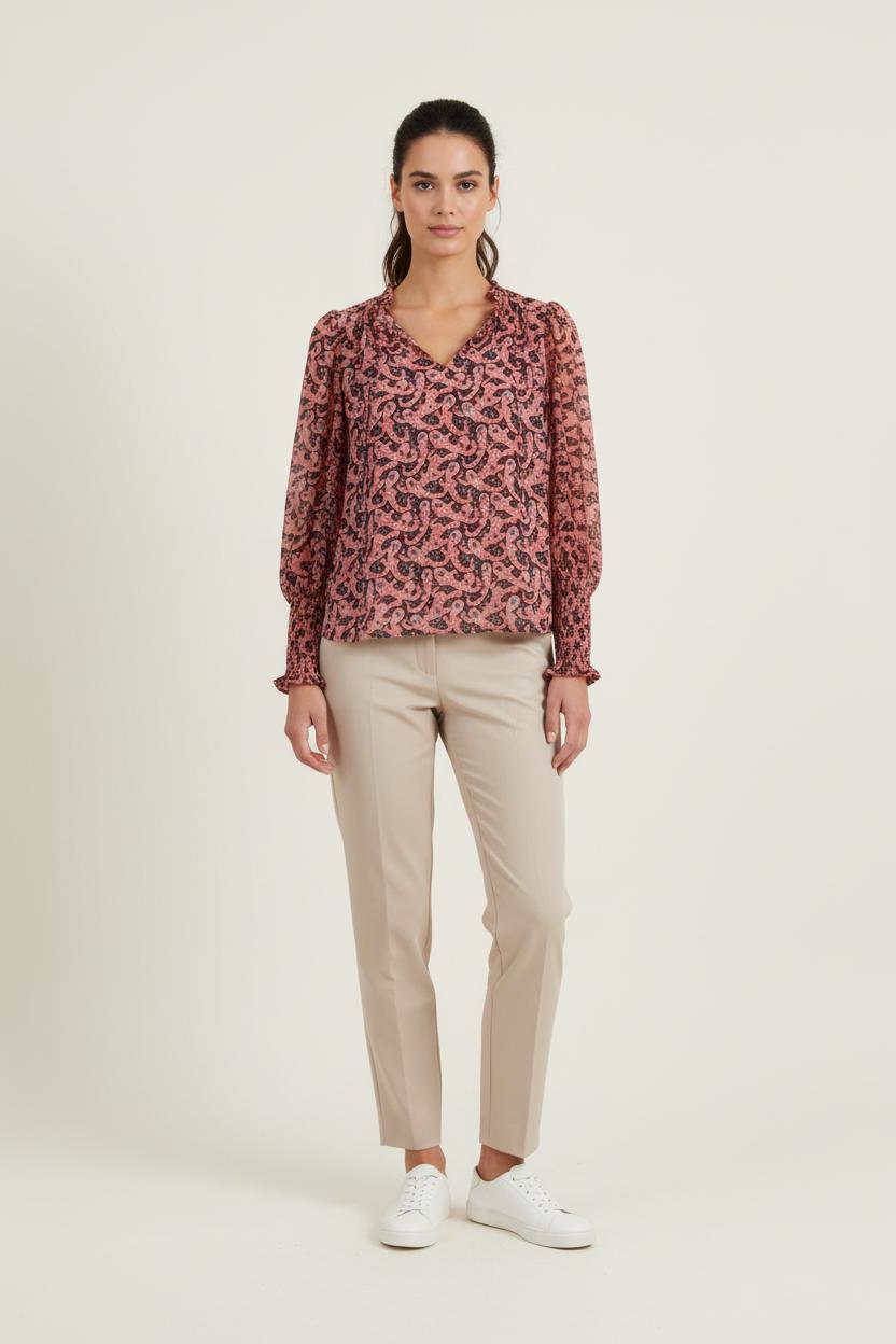 Blouse Rose et Noire - Taille S/36