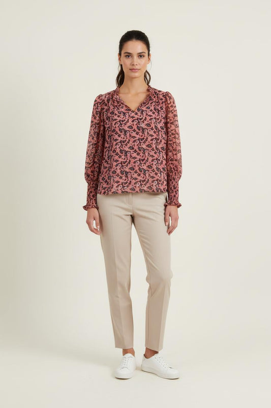 Blouse Rose et Noire - Taille S/36