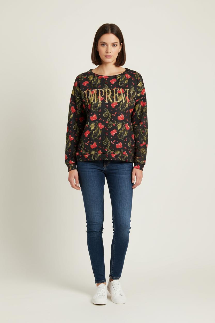 Sweat Noir Rouge et Jaune - Taille M/38