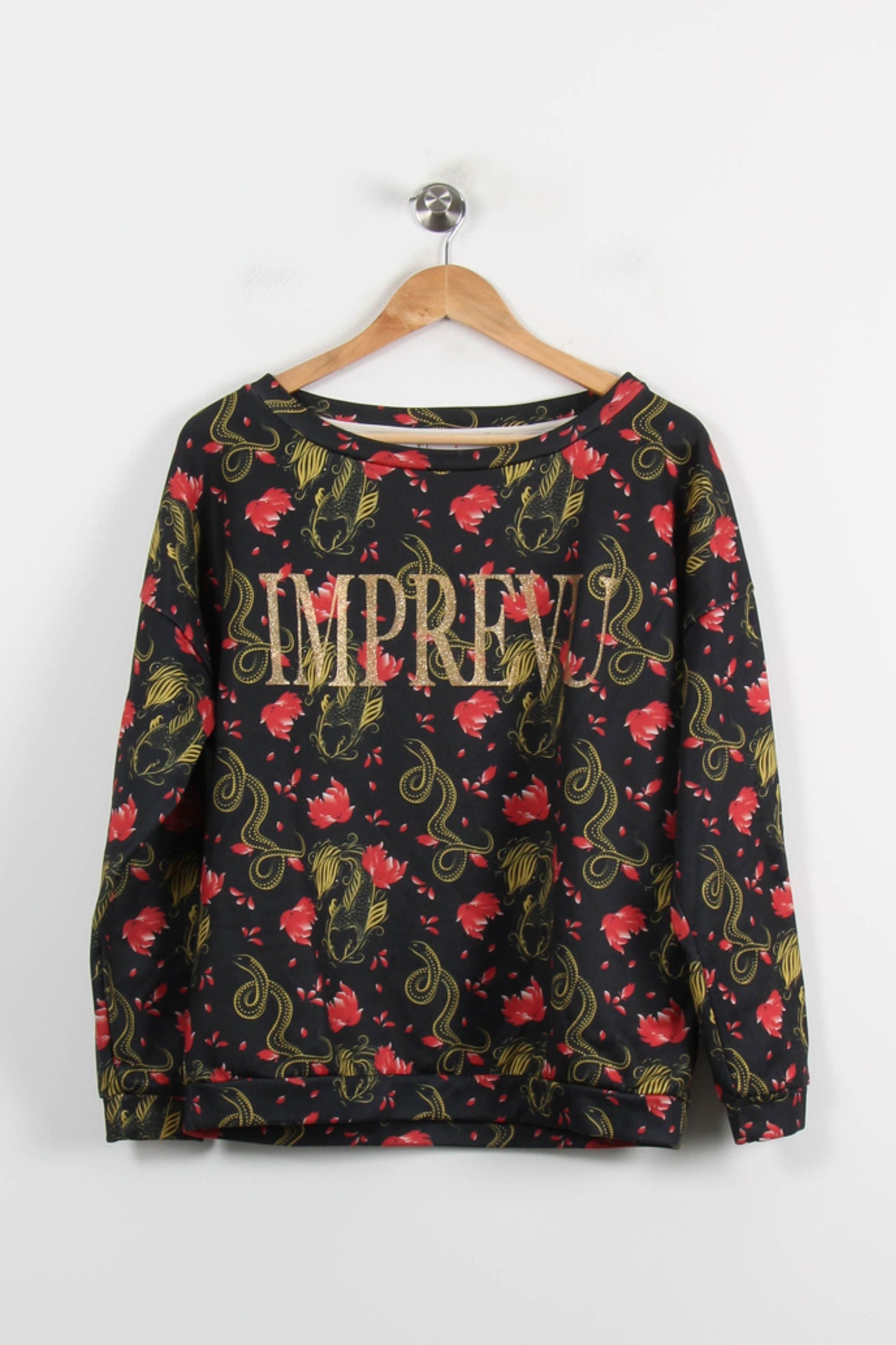 Sweat Noir Rouge et Jaune - Taille M/38