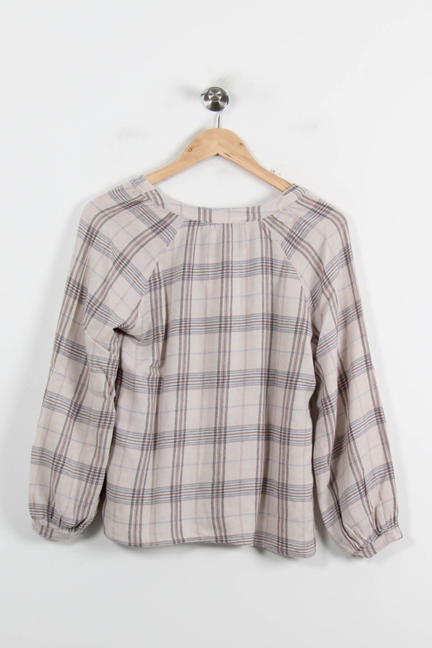 Blouse Beige à Carreaux - Taille M/38