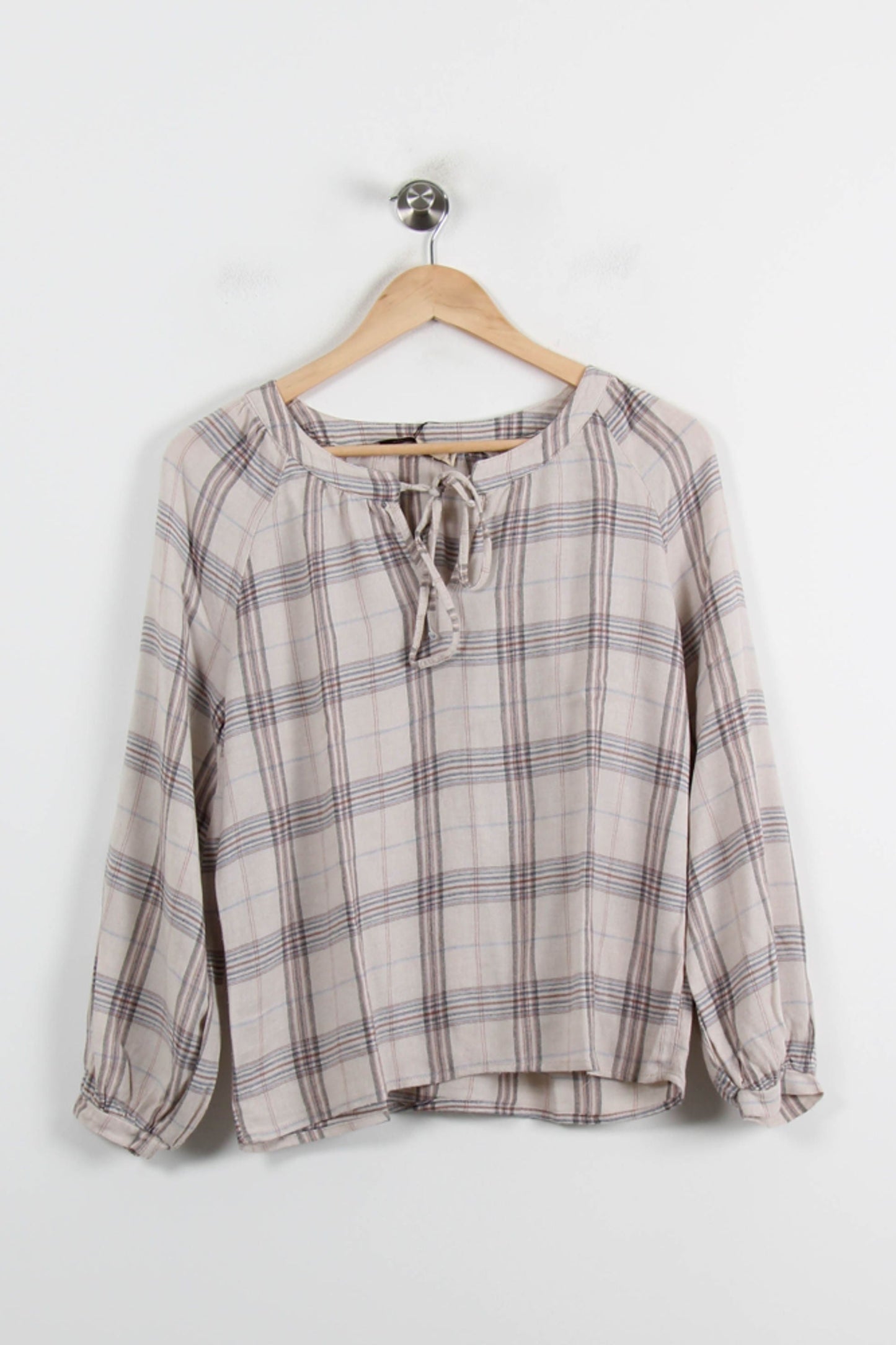 Blouse Beige à Carreaux - Taille M/38