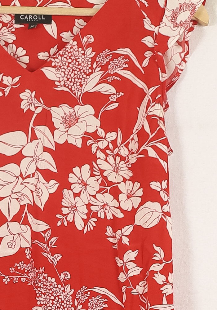 Blouse Rouge et Blanche - Taille M/38