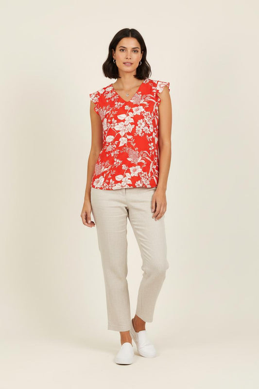 Blouse Rouge et Blanche - Taille M/38