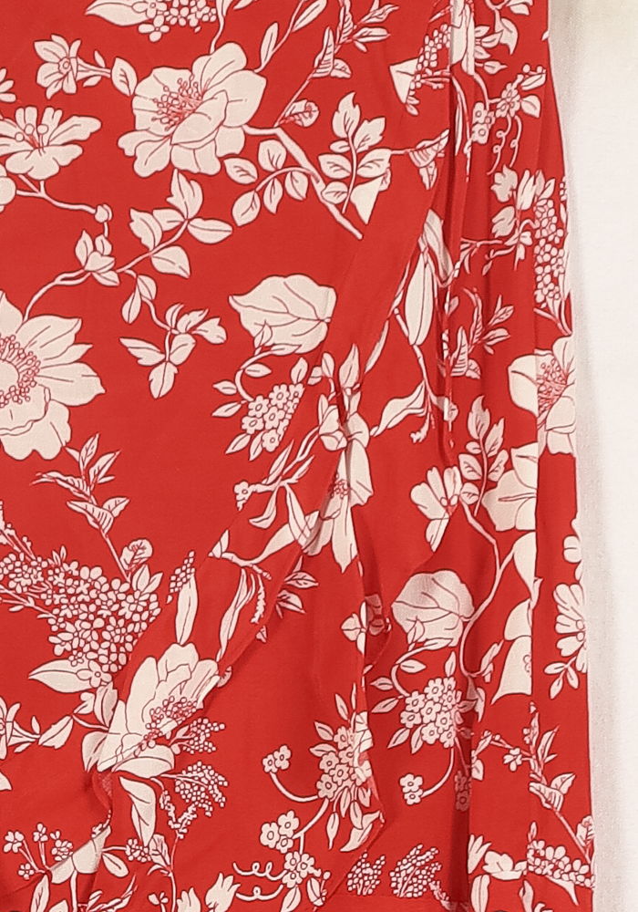 Jupe Portefeuille Rouge et Blanche - Taille M/38