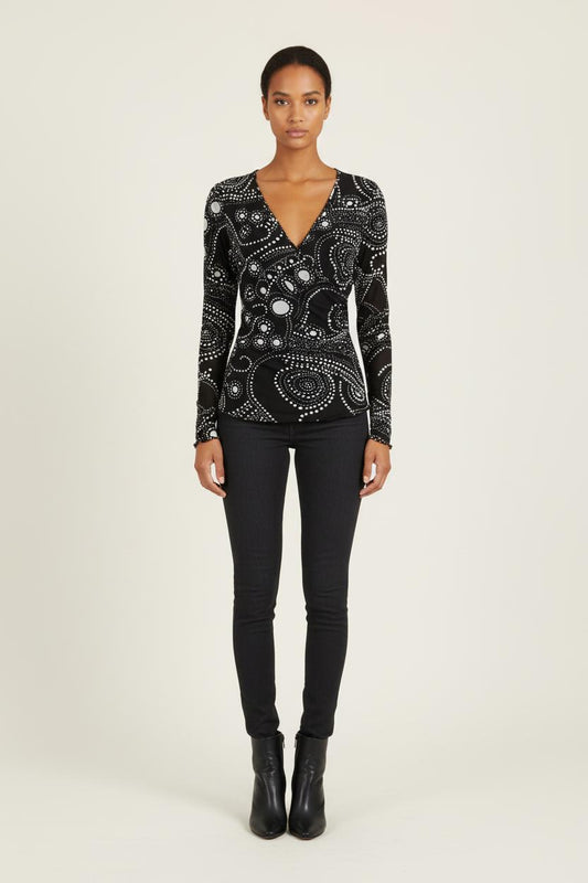 Blouse Noire et Blanche - Taille XL/42