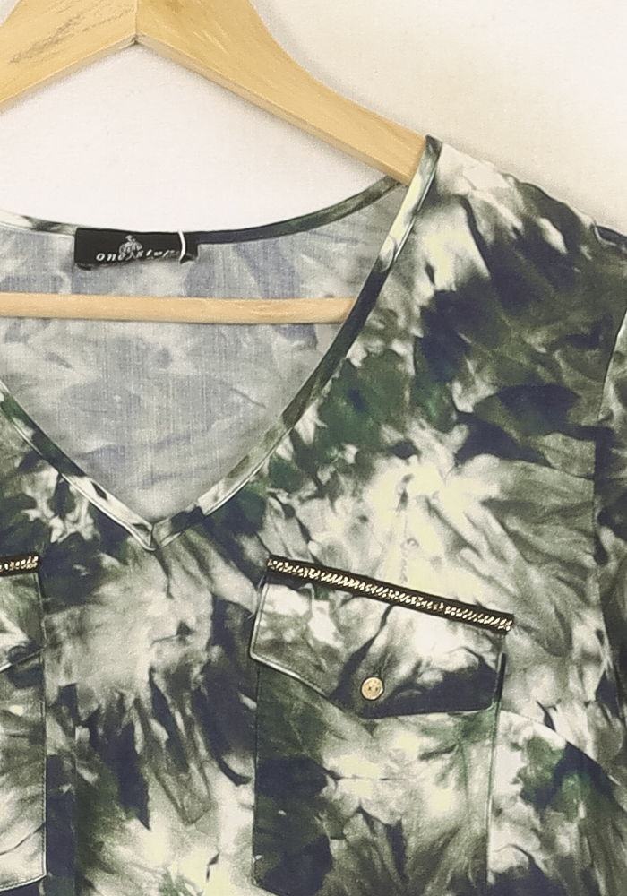 Tee-shirt Vert et Blanc - Taille XS/34