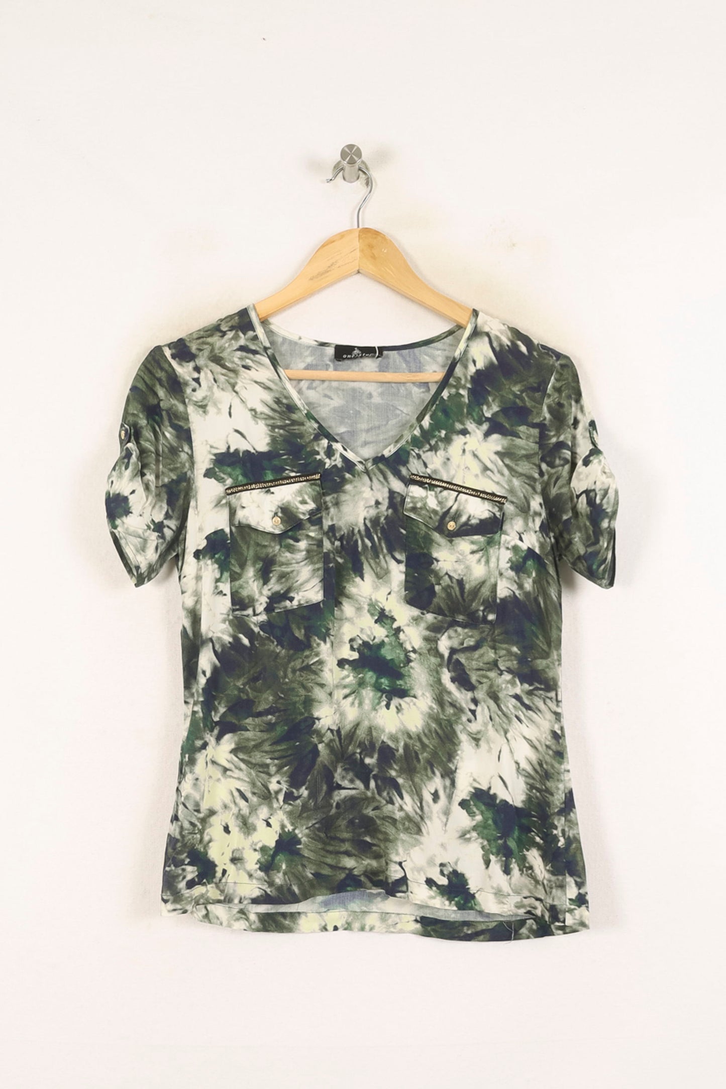 Tee-shirt Vert et Blanc - Taille XS/34