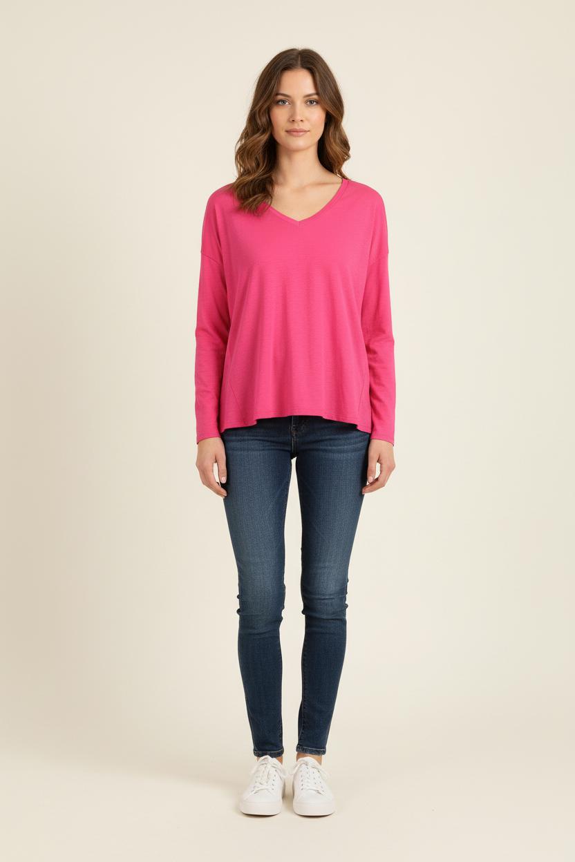 Tee-shirt Manches Longues Rose - Taille S/36