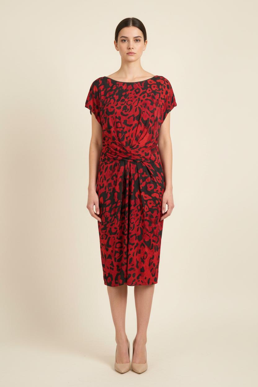 Robe Longue Rouge et Noire - Taille S/36