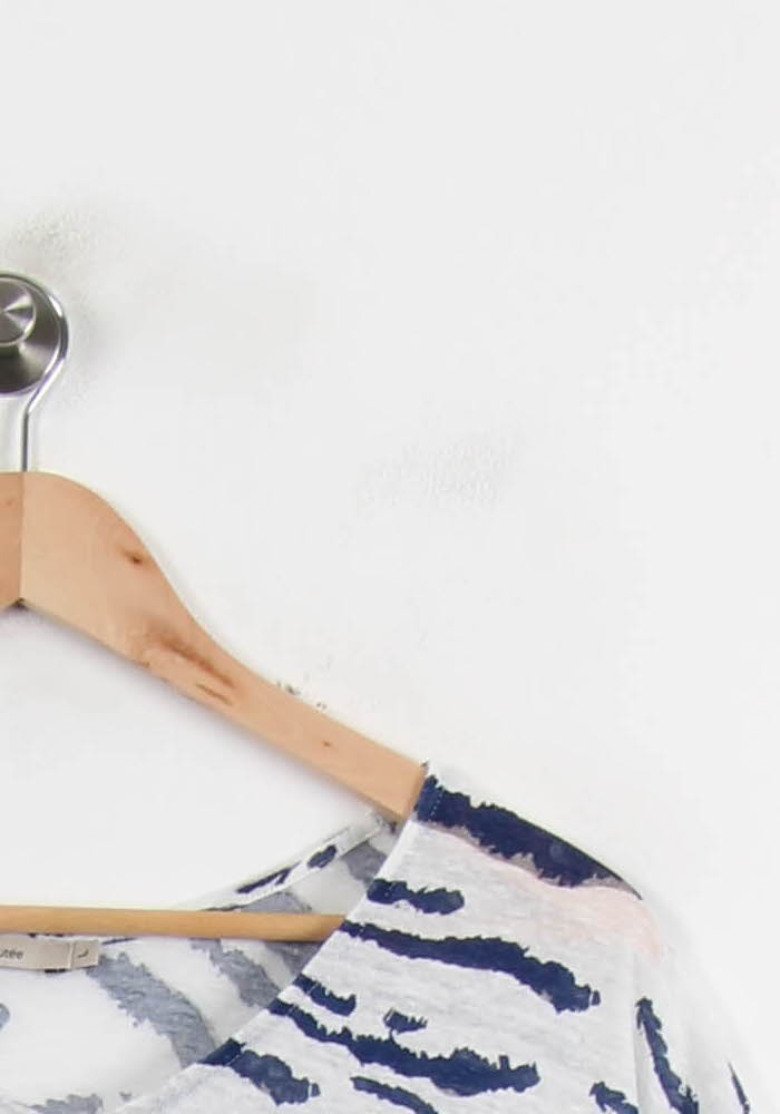 Tee-shirt Blanc et Bleu - Taille L/40