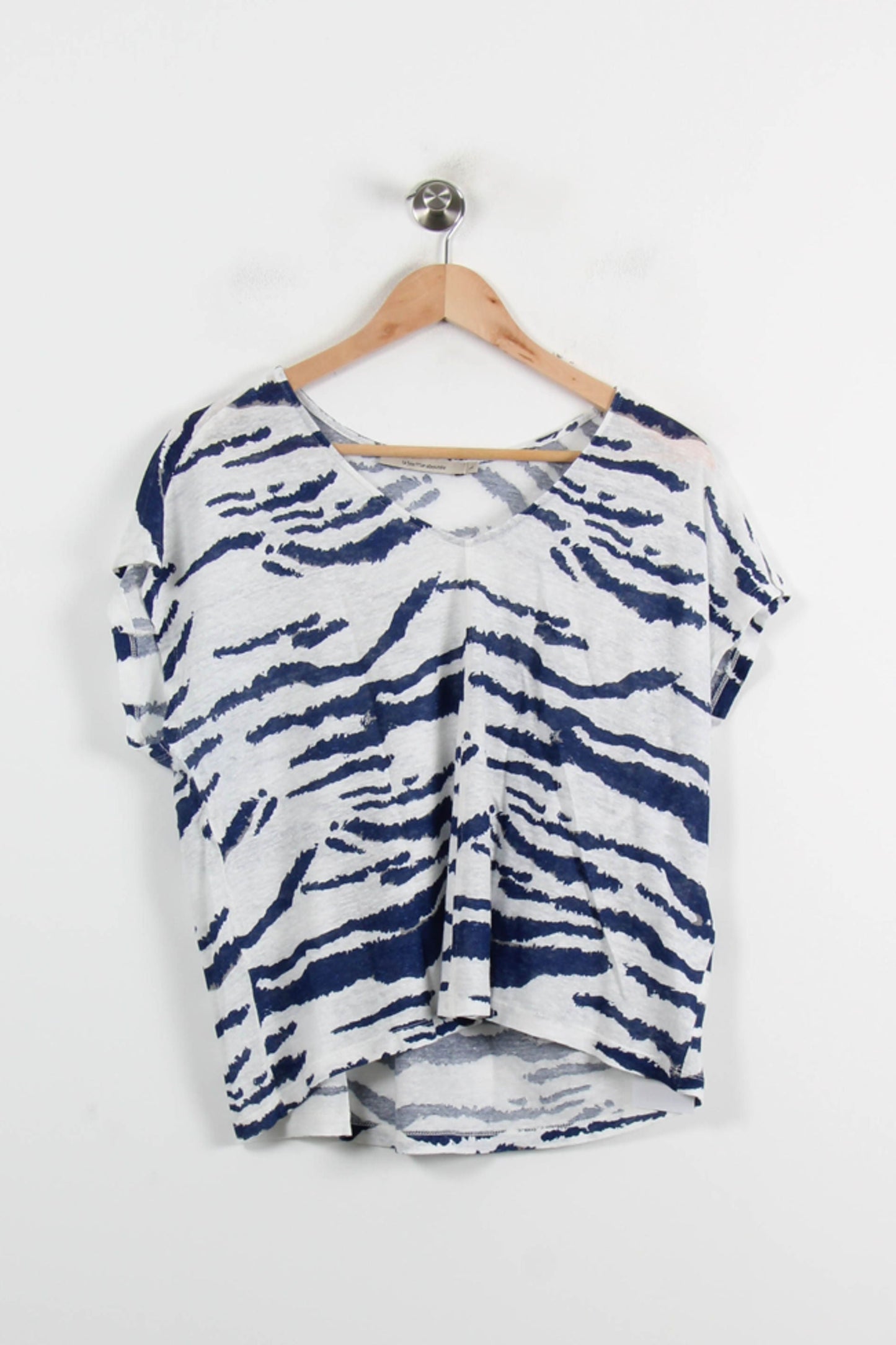 Tee-shirt Blanc et Bleu - Taille L/40
