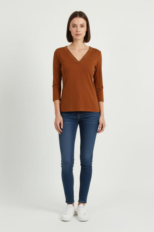 Haut Marron - Taille L/40