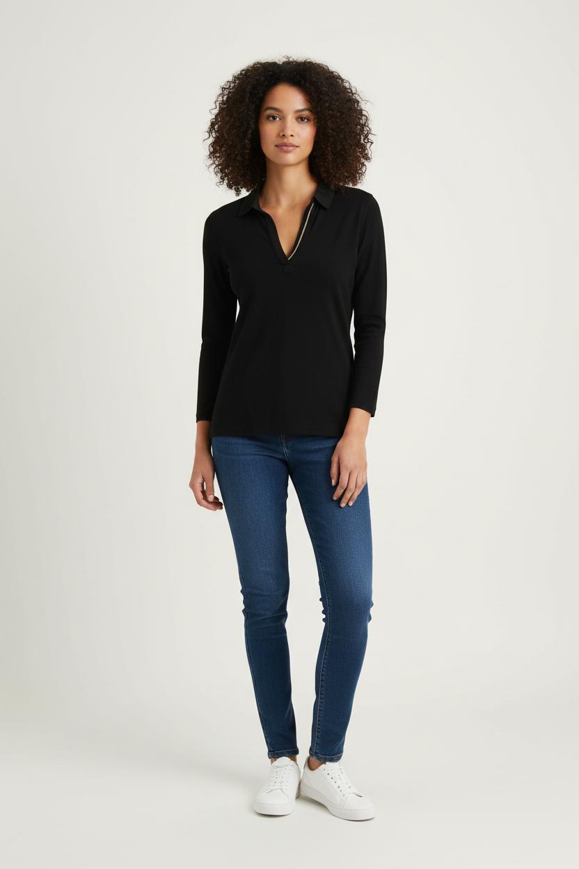 Polo Noir - Taille L/40