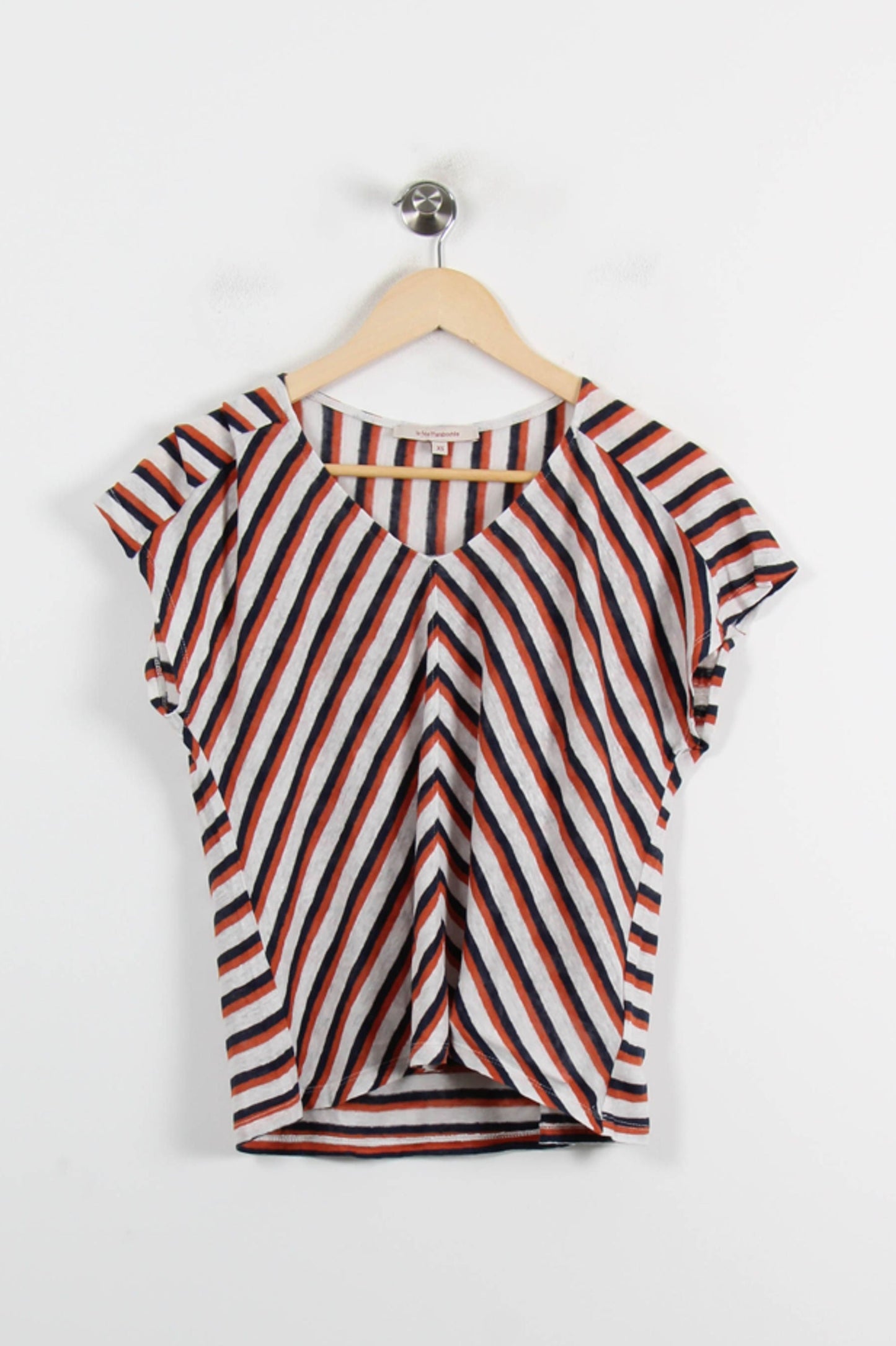 Blouse Blanche Rouge et Noire - Taille XS/34