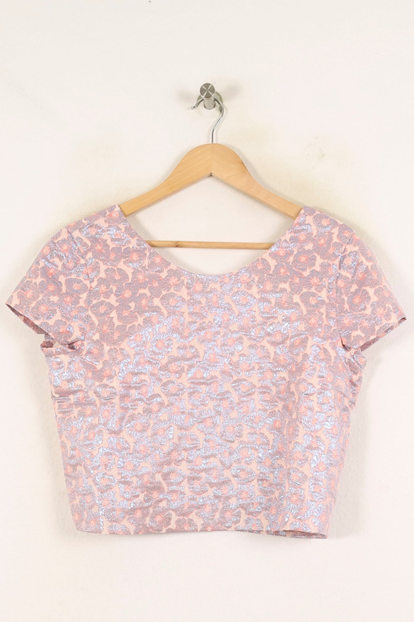 Top Rose et Argenté - Taille L/40