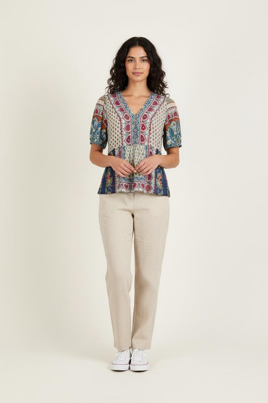 Blouse multicolore - Taille M/38