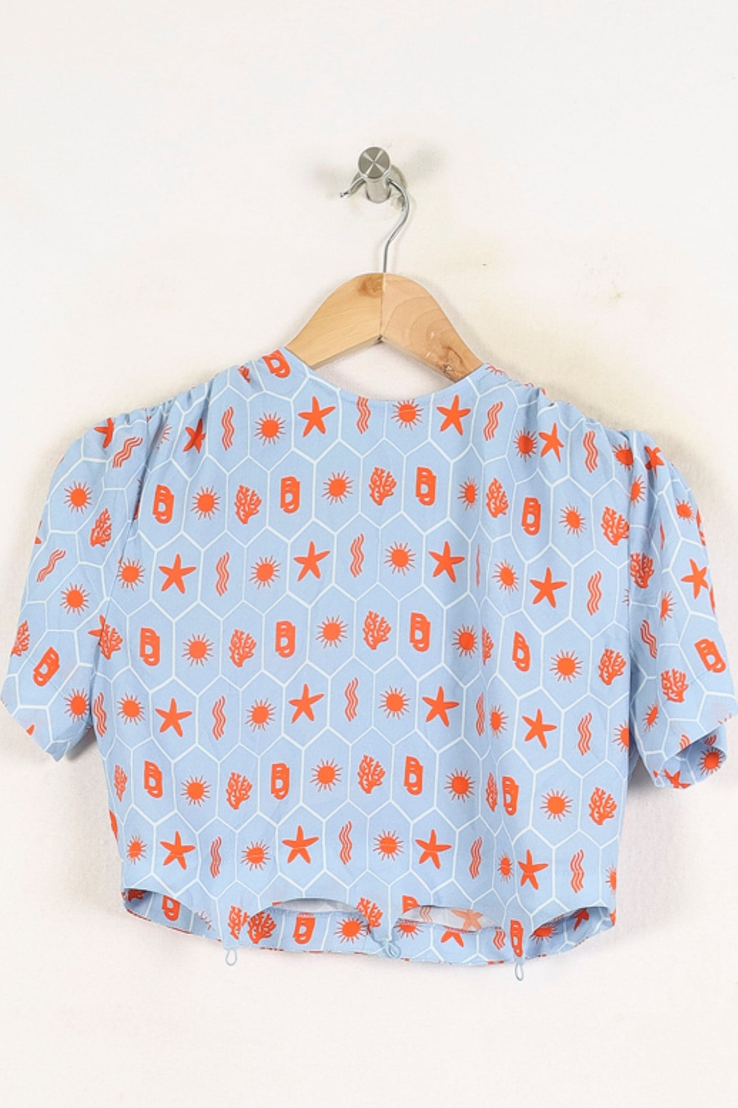 Blouse Bleu et Orange - Taille S/36